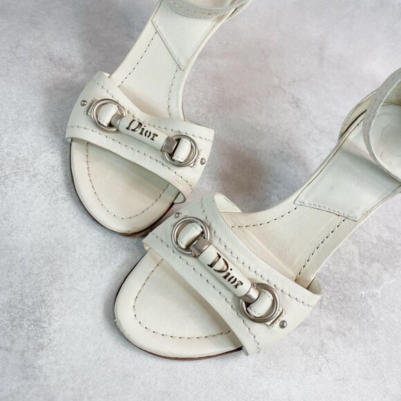Dior Tan Sandals with CD Logo - Picture 6 of 7